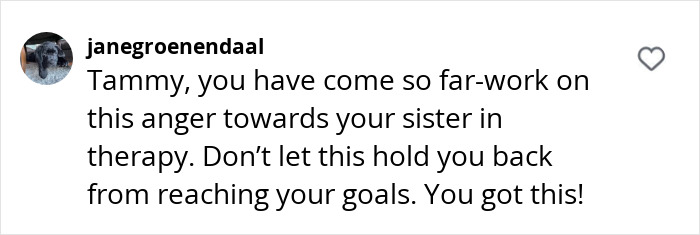 Tammy Slaton's transformation prompts encouragement to overcome sisterly jealousy and pursue goals in therapy.