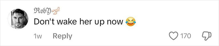 Comment about nose job, "Don't wake her up now 😂", has 170 likes and a profile picture of the commenter.