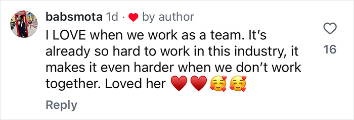 Comment praising teamwork in the airline industry after a long delay.