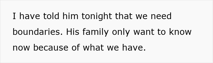 Text expressing the need for boundaries due to family dynamics involving a sister-in-law.