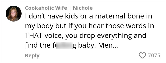 Comment on dad's surprising response after losing a baby in store, shared by Cookaholic Wife.