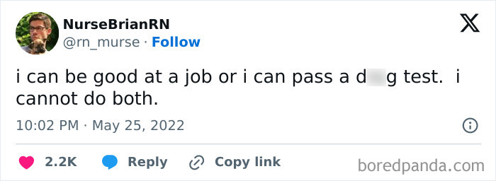 Relatable meme about work challenges, highlighting humor in balancing job performance and passing tests.