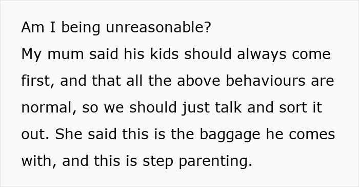 Text about stepmom's struggle with stepkids and step parenting advice.