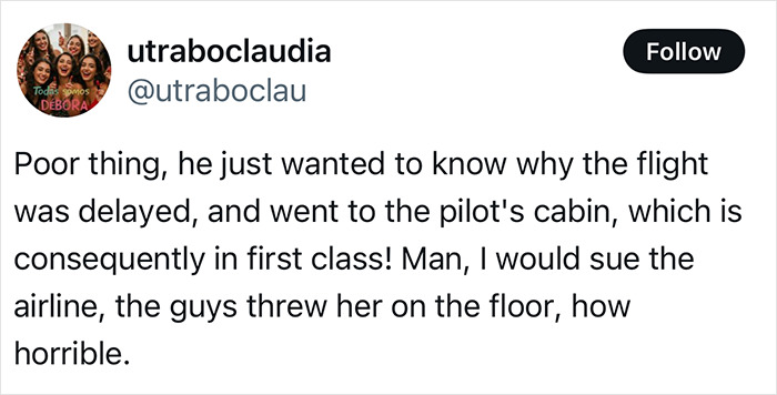 Passenger tries to storm cockpit over flight delay and gets tackled by crew during tense airplane confrontation.