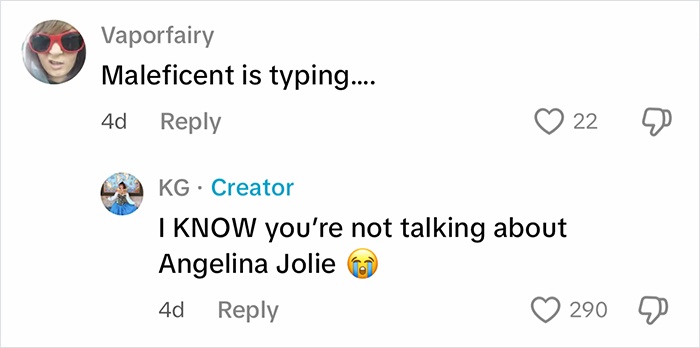 Screenshot of a viral comment exchange discussing beauty standards in fairy tales featuring the human female and male beast.