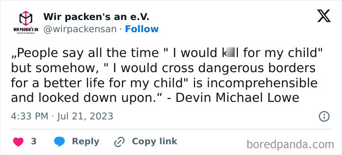 Text tweet from user Devin Michael Lowe on white people Twitter discussing perspectives on actions for children.