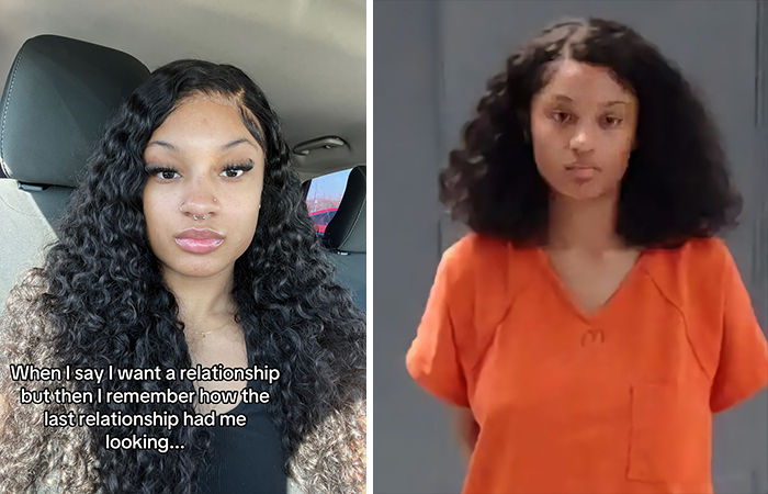 Person showing single vs. relationship appearance, highlighting changes in style and expression.