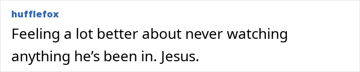 Comment about Jon Hamm's past at university criticizing his actions.