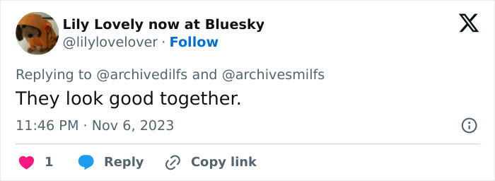 Tweet from Lily Lovely discussing Keanu Reeves&rsquo; youthful look and his girlfriend.