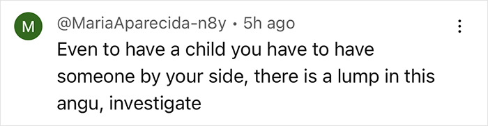 Comment discussing the challenges of pregnancy and the importance of support.