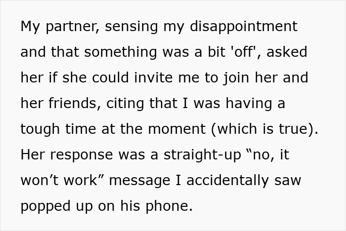 Text showing frustration with SIL's controlling behavior after many years, highlighting emotional tension and boundaries.