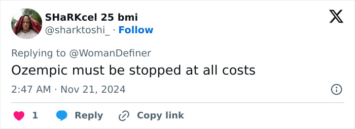 Tweet about Ozempic mentions cost concerns. Tweet about Ozempic mentions cost concerns.