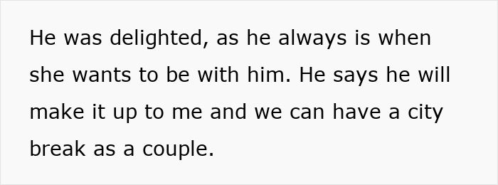 Text excerpt showing a holiday stepdaughter and stepmom drama about relationship tensions and promises for a city break. Text excerpt showing a holiday stepdaughter and stepmom drama about relationship tensions and promises for a city break.