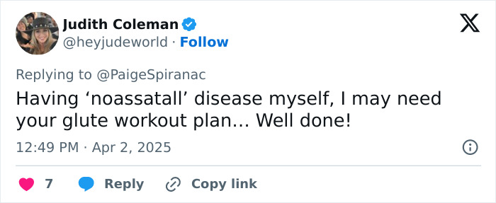 Tweet compliments golf influencer on body transformation workout.