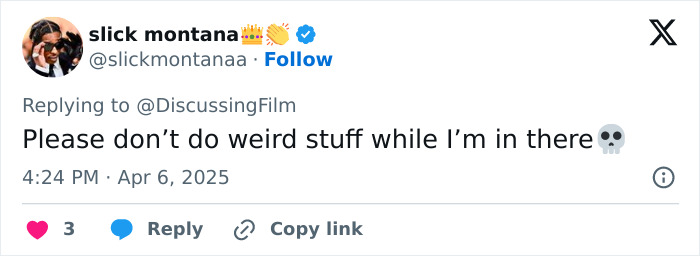 Tweet expresses frustration with cinema trend during Minecraft movie.