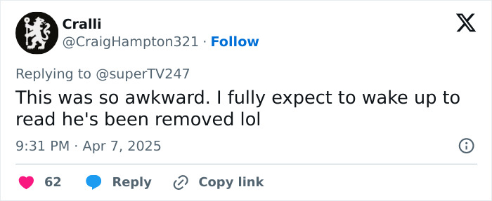 Tweet reacting to Mickey Rourke controversy on Celebrity Big Brother.