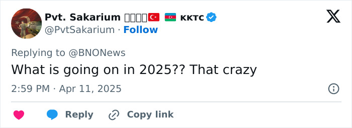 Tweet questioning events in 2025, following a plane explosion after missing a runway in Florida.