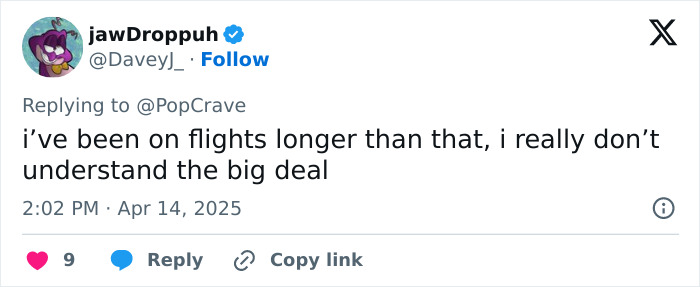 Tweet mocking Katy Perry's brief space trip, questioning the significance of her 11-minute journey.