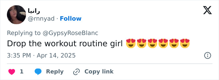 Tweet expressing excitement about weight loss transformation with heart-eye emojis. Tweet expressing excitement about weight loss transformation with heart-eye emojis.