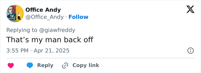 Tweet reply expressing affection and possessiveness related to a viral Easter post from Joe Biden&rsquo;s family.