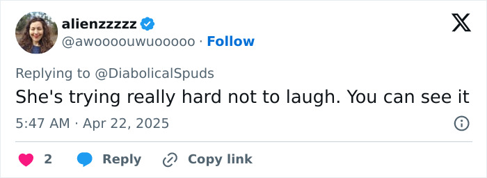 Tweet response to carjacking twins, mentioning laughter control. Tweet response to carjacking twins, mentioning laughter control.