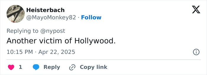 Tweet speculates on former child star Sophie Nyweide's passing, calling her "another victim of Hollywood.