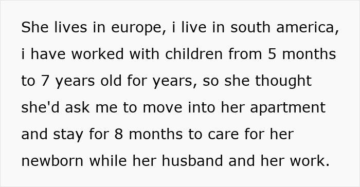 Sister refuses unfair $1 an hour babysitting pay for newborn care, causing conflict over payment fairness.