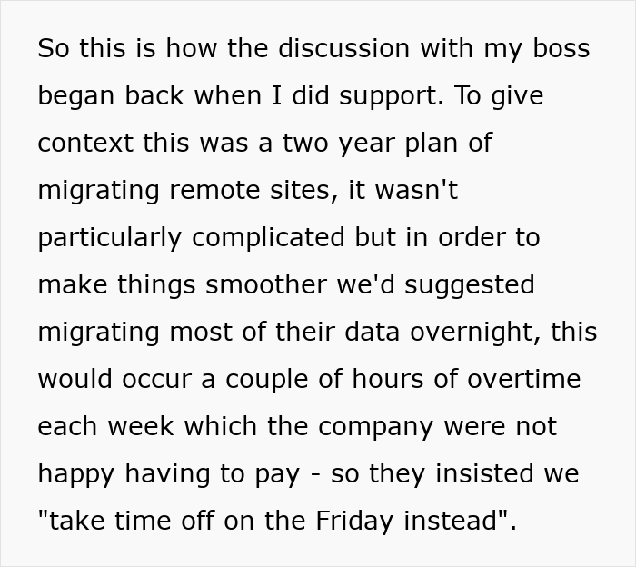 Company Bans Overtime, Employee Obliges And Leaves During A Full-Blown Crisis