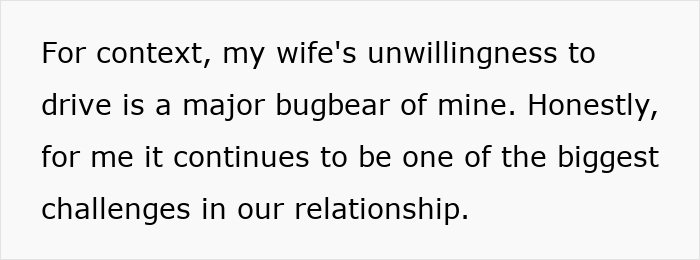 Husband Is Fed Up With Taking His Allergic-To-Driving Wife Everywhere, But She Just Won&rsquo;t Start