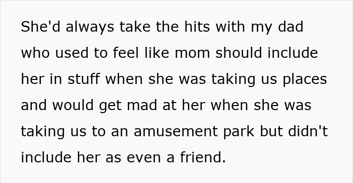 Text about a dad wanting a stepsister included in family outings, discussing forced family bonds and vacation inclusion. Text about a dad wanting a stepsister included in family outings, discussing forced family bonds and vacation inclusion.