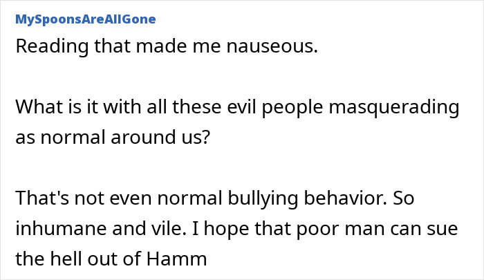 Text comments reacting to Jon Hamm's past, mentioning vile and inhumane behavior.