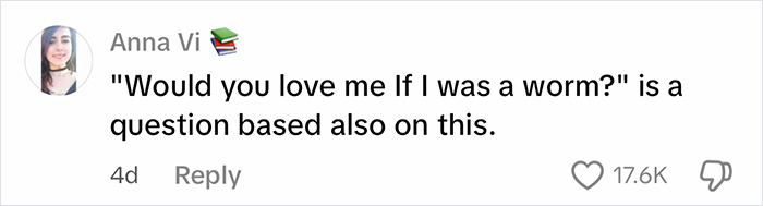 Comment by a woman exposing beauty standards in fairy tales, highlighting human female and male beast portrayals.