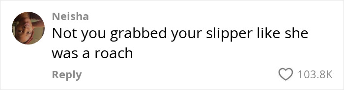 Comment with text about grabbing a slipper, relating to a flight passenger incident with a kid and fork.