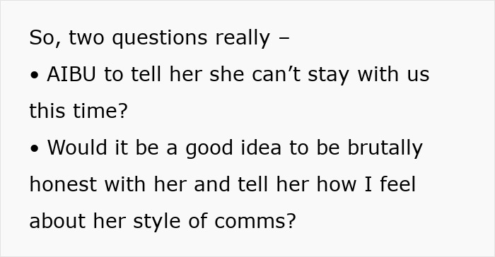 Text image showing two questions about controlling behavior, honesty, and communication frustration with SIL.
