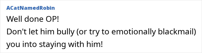 Screenshot of a forum comment advising a girlfriend sick of paying for boyfriend's splurges on female colleagues not to accept emotional blackmail.