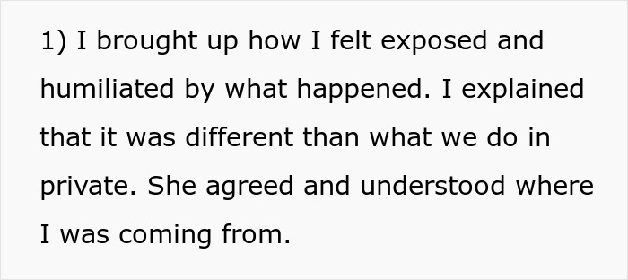 Text discussing feeling exposed and humiliated after a personal incident with his wife in front of friends. Text discussing feeling exposed and humiliated after a personal incident with his wife in front of friends.
