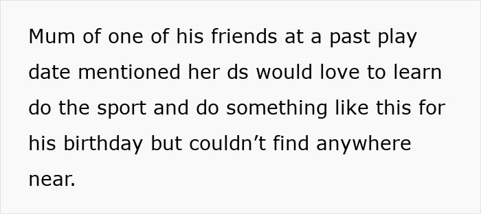 Text from a mom discussing finding a sports venue for her son&rsquo;s birthday.