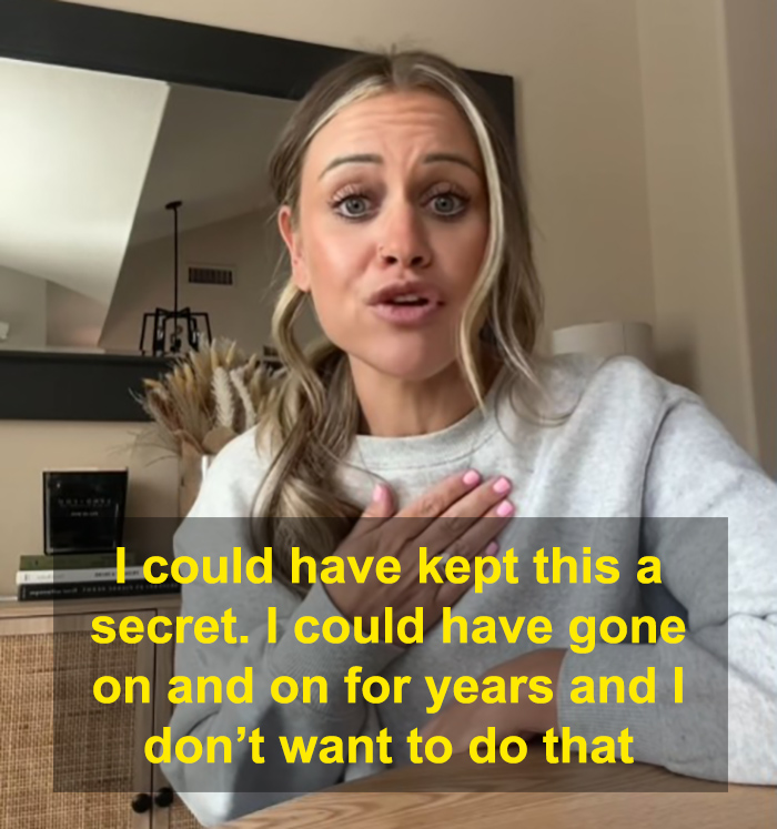 Fitness influencer speaking in a casual setting revealing the truth behind her weight loss to upset fans. Fitness influencer speaking in a casual setting revealing the truth behind her weight loss to upset fans.