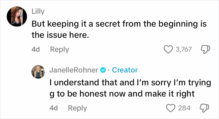Screenshot of a social media exchange showing fans canceling a fitness influencer after revealing the truth behind her weight loss. Screenshot of a social media exchange showing fans canceling a fitness influencer after revealing the truth behind her weight loss.