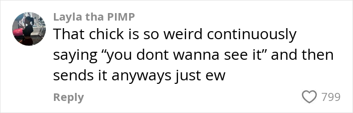 Comment by Layla reacting to surprising pregnancy results revealing infidelity.