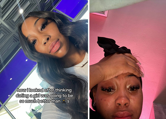 Woman showing contrasting emotions single vs. in a relationship.