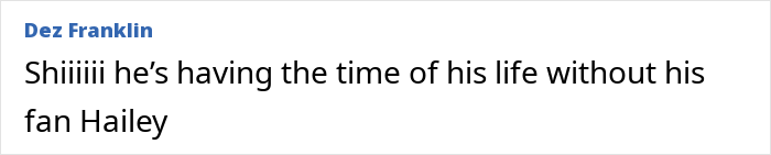 Comment on Justin Bieber enjoying life, mention of Hailey.