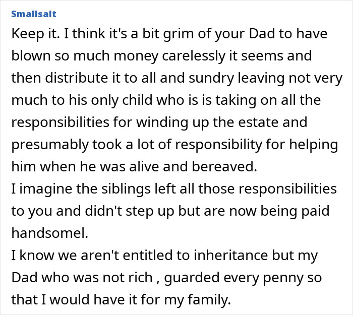 Woman inherits late father’s estate, feeling guilty while managing responsibilities and estate distribution challenges. Woman inherits late father’s estate, feeling guilty while managing responsibilities and estate distribution challenges.