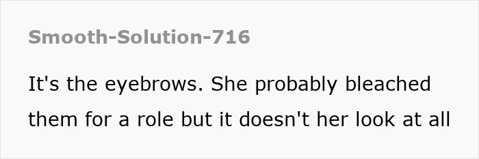 Text discussing Jenna Ortega's eyebrow change and fan reactions.