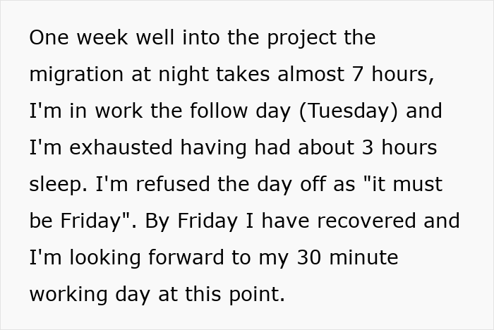 Company Bans Overtime, Employee Obliges And Leaves During A Full-Blown Crisis