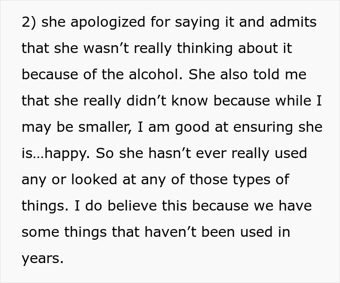Text from a story about a wife's drunken admission affecting her marriage, leading to thoughts of divorce. Text from a story about a wife's drunken admission affecting her marriage, leading to thoughts of divorce.