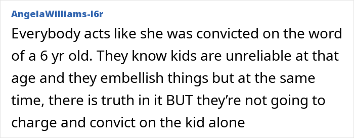 Text comment on reliability of a child's testimony in a conviction case discussion.