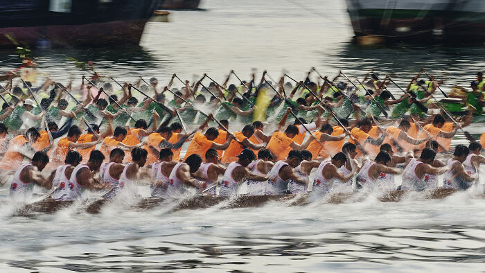 "Dragon Boats Rowing Upstream - The Fighting Spirit Of Hong Kong" By Choi Mo Ki, Ivy