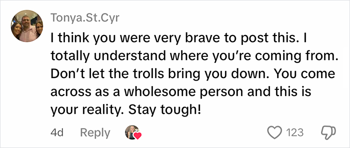 Comment expressing support for a fitness influencer facing backlash after revealing truth behind her weight loss. Comment expressing support for a fitness influencer facing backlash after revealing truth behind her weight loss.