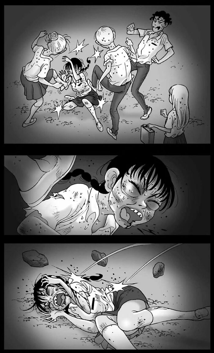 DarkBox Comics horror scene with intense character confrontation.